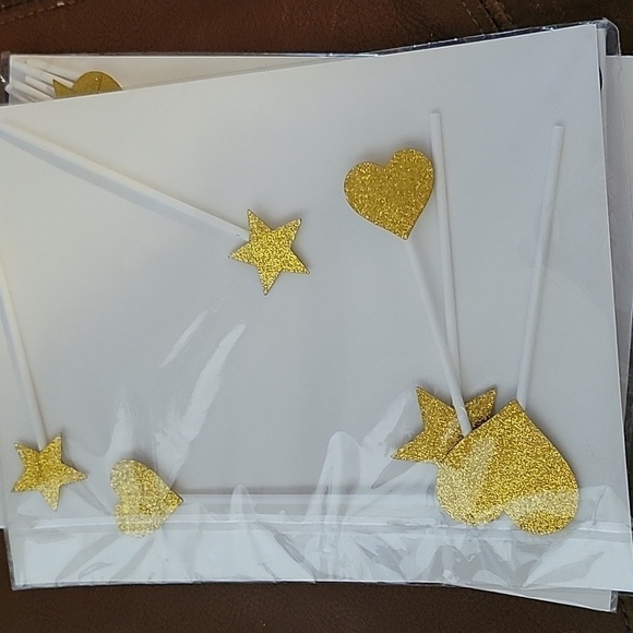 Black and Gold Happy 10th Birthday Cake Topper Lot Of 2 Packs - Picture 3 of 3